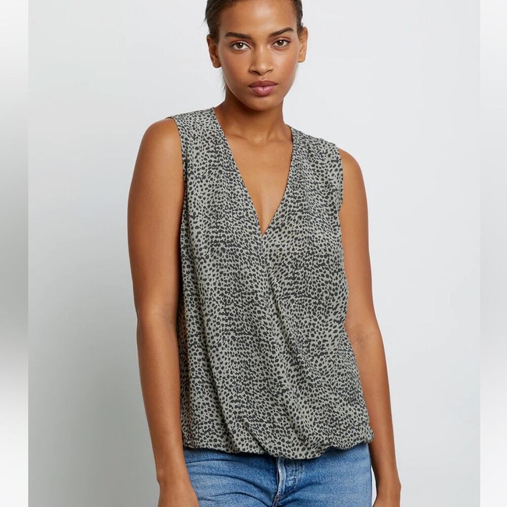 Rails Rose Blouse Top Sleeveless Olive Lynx Size XS NEW